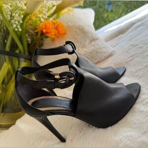 Burberry Black Heeled Sandals